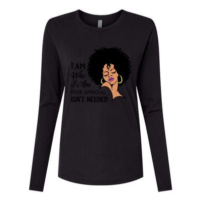 Black Queen Lady Curly Natural Afro African American Ladies Gift Womens Cotton Relaxed Long Sleeve T-Shirt