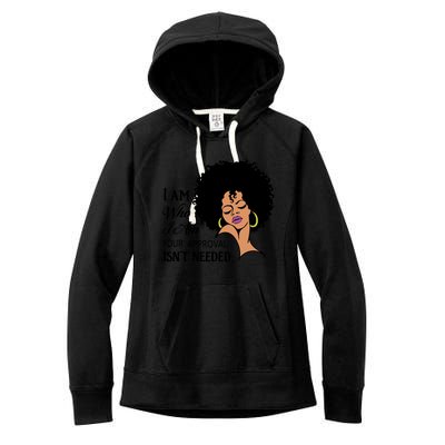 Black Queen Lady Curly Natural Afro African American Ladies Gift Women's Fleece Hoodie