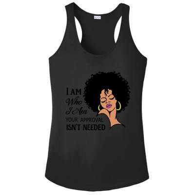 Black Queen Lady Curly Natural Afro African American Ladies Gift Ladies PosiCharge Competitor Racerback Tank