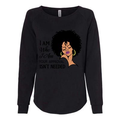 Black Queen Lady Curly Natural Afro African American Ladies Gift Womens California Wash Sweatshirt