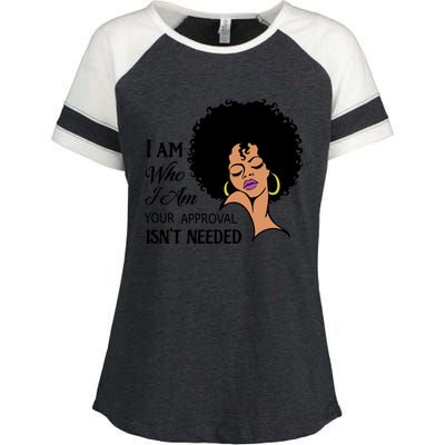 Black Queen Lady Curly Natural Afro African American Ladies Gift Enza Ladies Jersey Colorblock Tee