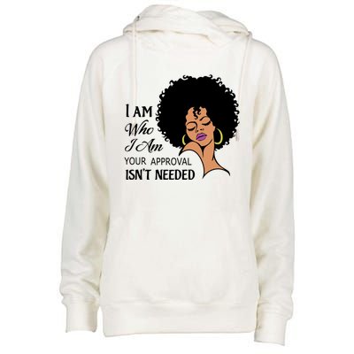 Black Queen Lady Curly Natural Afro African American Ladies Gift Womens Funnel Neck Pullover Hood