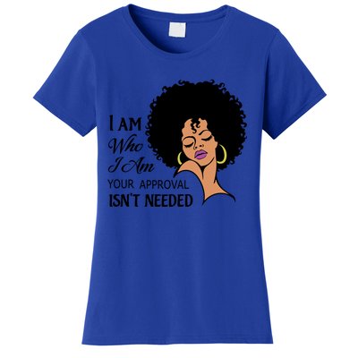 Black Queen Lady Curly Natural Afro African American Ladies Gift Women's T-Shirt