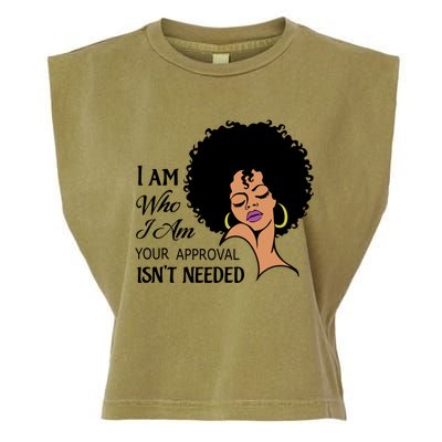 Black Queen Lady Curly Natural Afro African American Ladies Gift Garment-Dyed Women's Muscle Tee