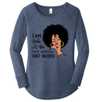 Black Queen Lady Curly Natural Afro African American Ladies Gift Women's Perfect Tri Tunic Long Sleeve Shirt