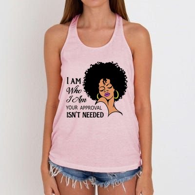 Black Queen Lady Curly Natural Afro African American Ladies Gift Women's Knotted Racerback Tank