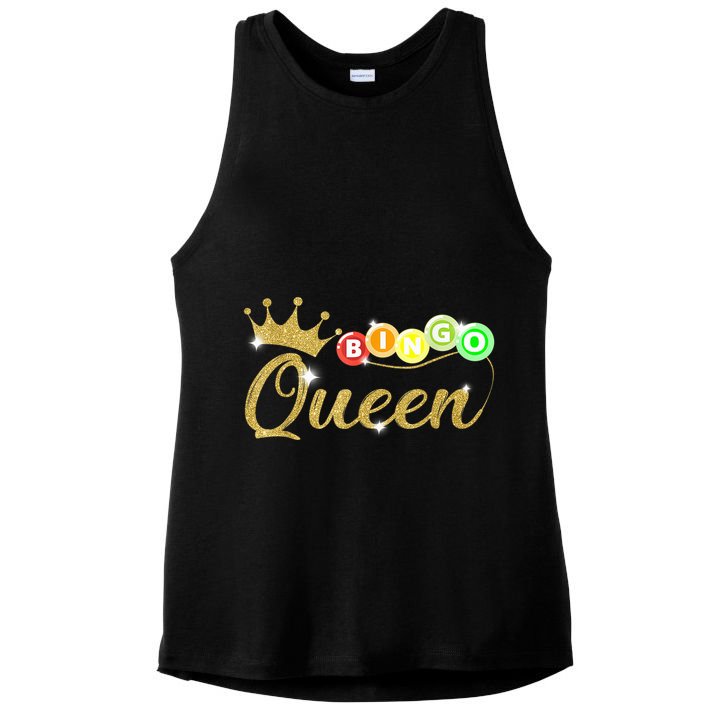Bingo Queen Lucky Bingo Grandma Gambling Mothers Day Ladies PosiCharge Tri-Blend Wicking Tank