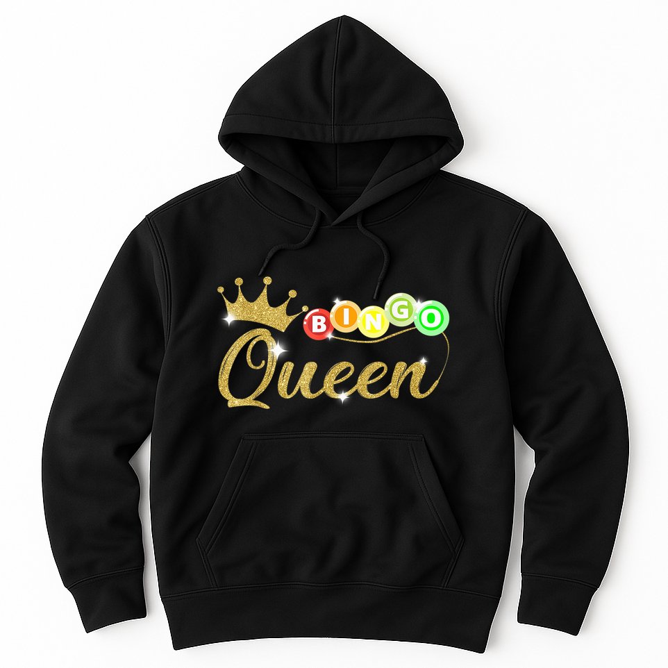Bingo Queen Lucky Bingo Grandma Gambling Mothers Day Hoodie