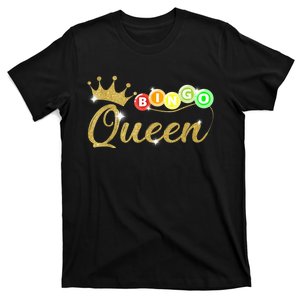 Bingo Queen Lucky Bingo Grandma Gambling Mothers Day T-Shirt