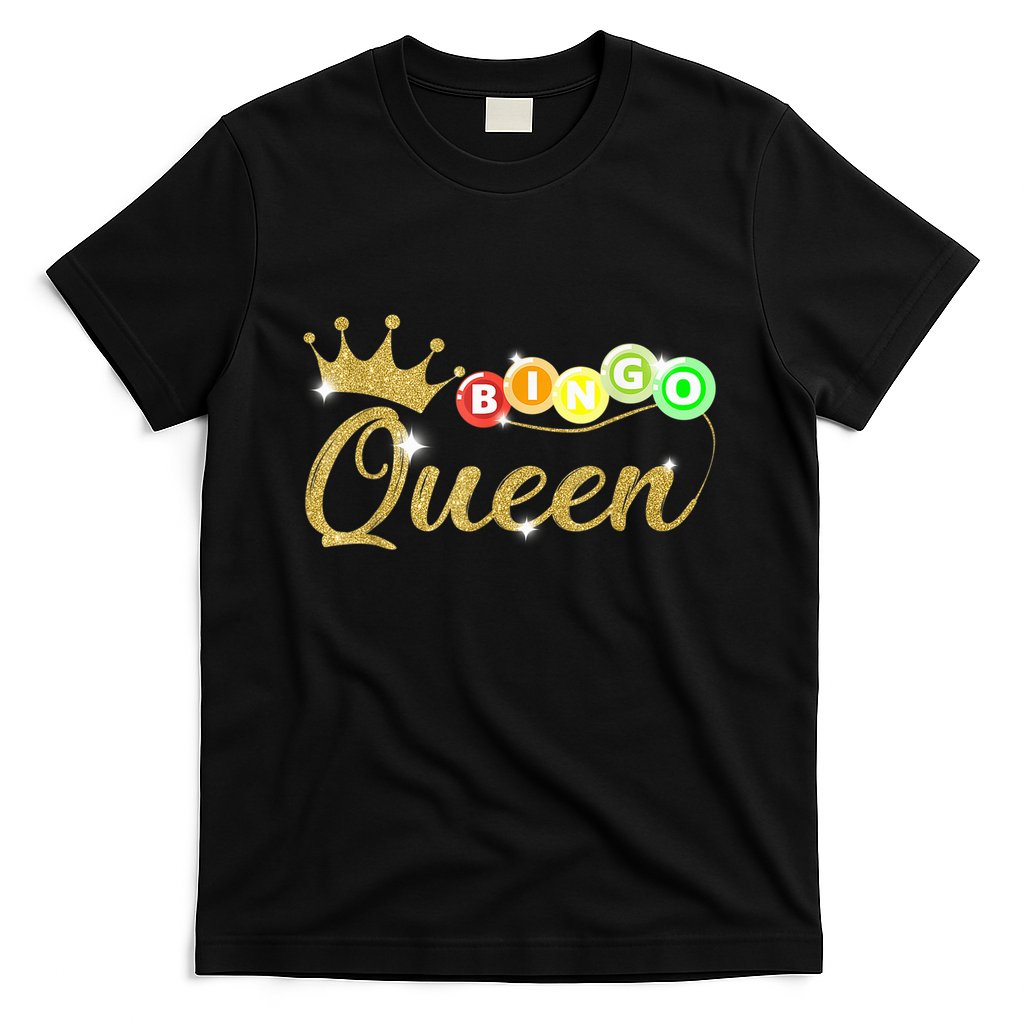 Bingo Queen Lucky Bingo Grandma Gambling Mothers Day T-Shirt