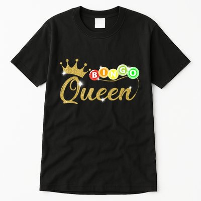 Bingo Queen Lucky Bingo Grandma Gambling Mothers Day Tall T-Shirt