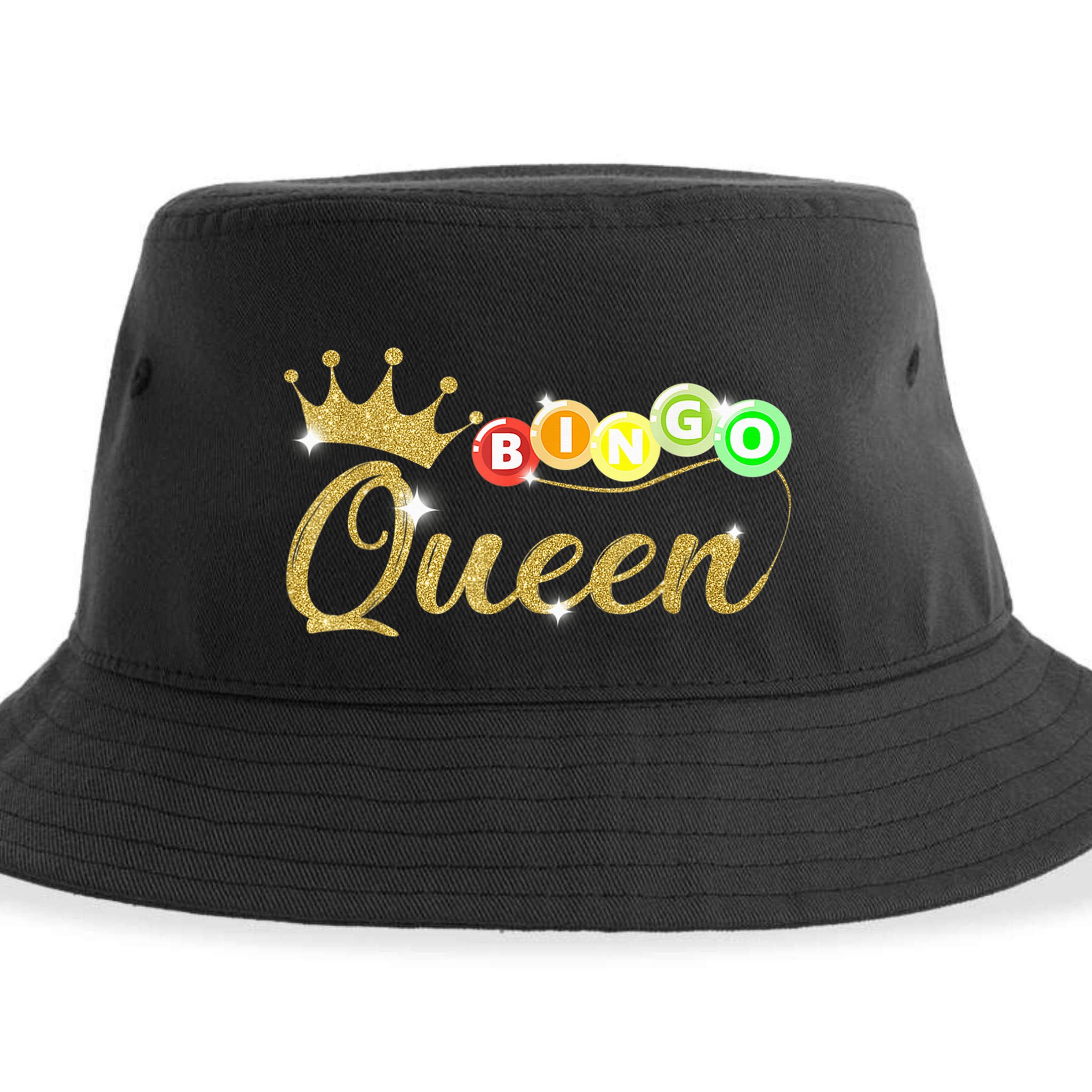 Bingo Queen Lucky Bingo Grandma Gambling Mothers Day Sustainable Bucket Hat