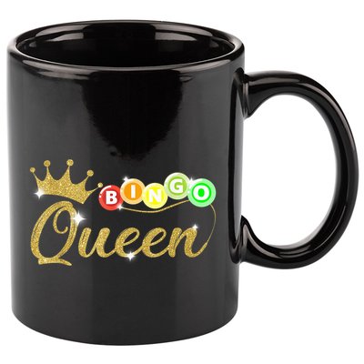 Bingo Queen Lucky Bingo Grandma Gambling Mothers Day 11oz C Handle Ceramic Mug