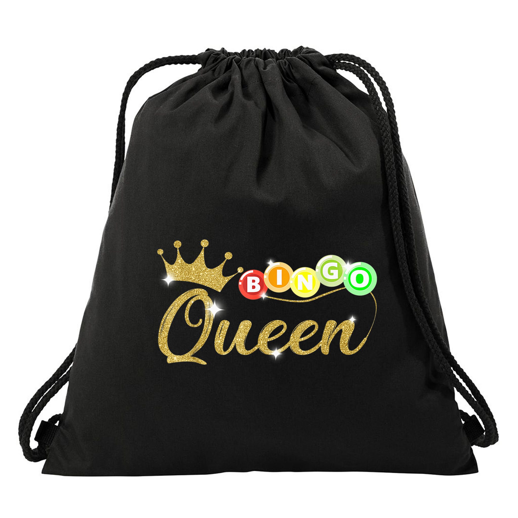 Bingo Queen Lucky Bingo Grandma Gambling Mothers Day Drawstring Bag