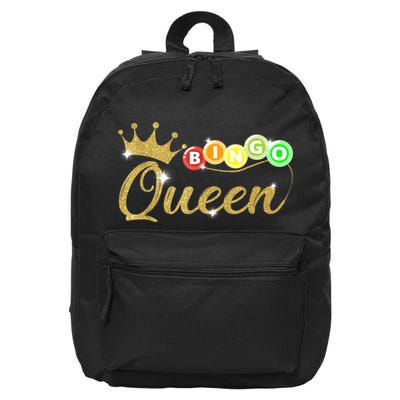 Bingo Queen Lucky Bingo Grandma Gambling Mothers Day 16 in Basic Backpack