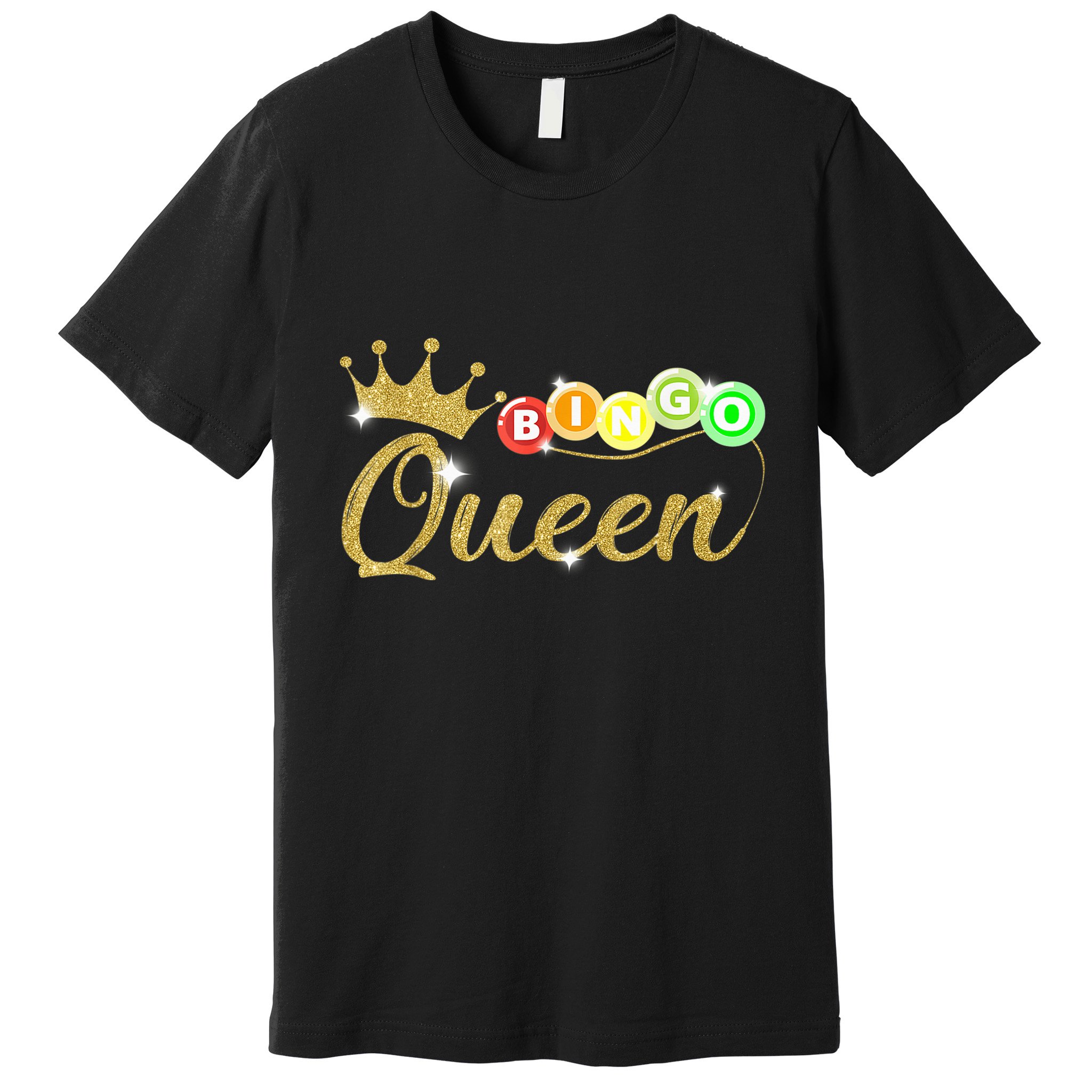 Bingo Queen Lucky Bingo Grandma Gambling Mothers Day Premium T-Shirt