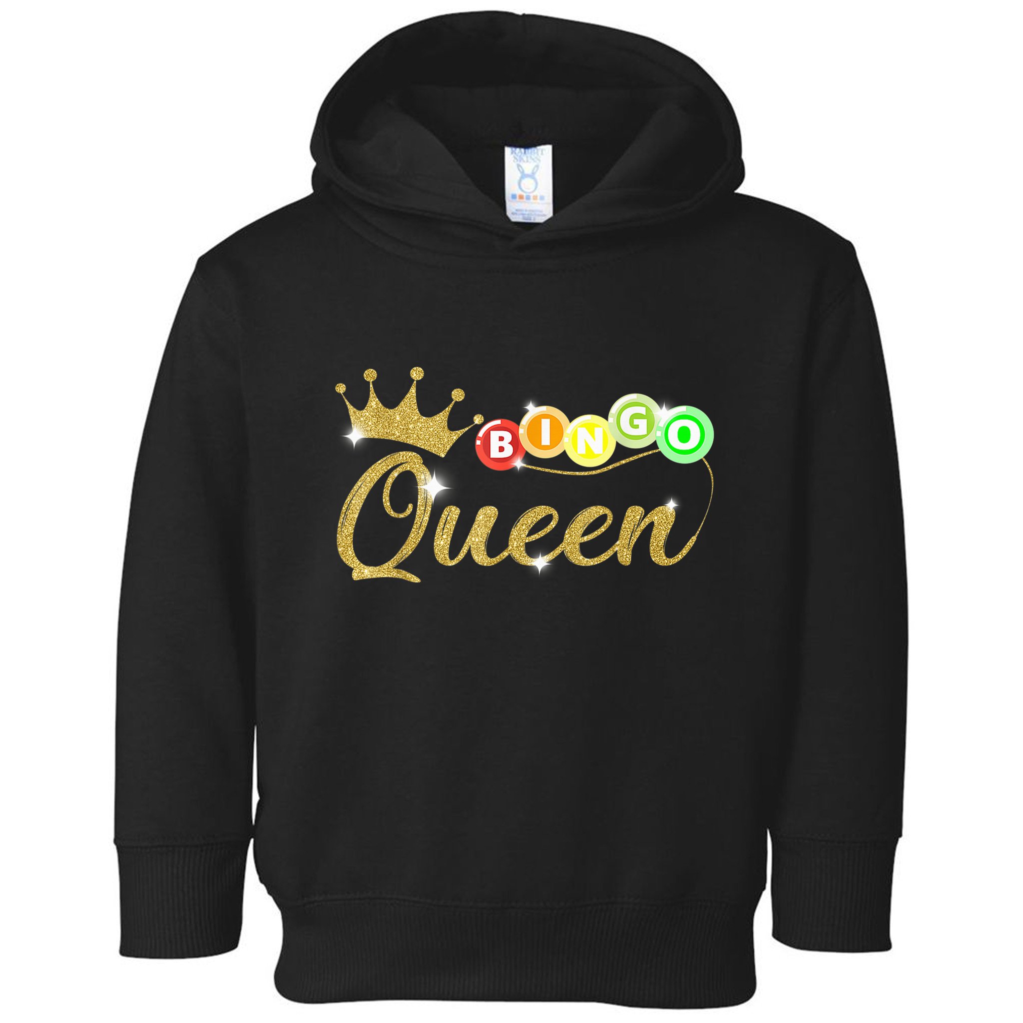 Bingo Queen Lucky Bingo Grandma Gambling Mothers Day Toddler Hoodie