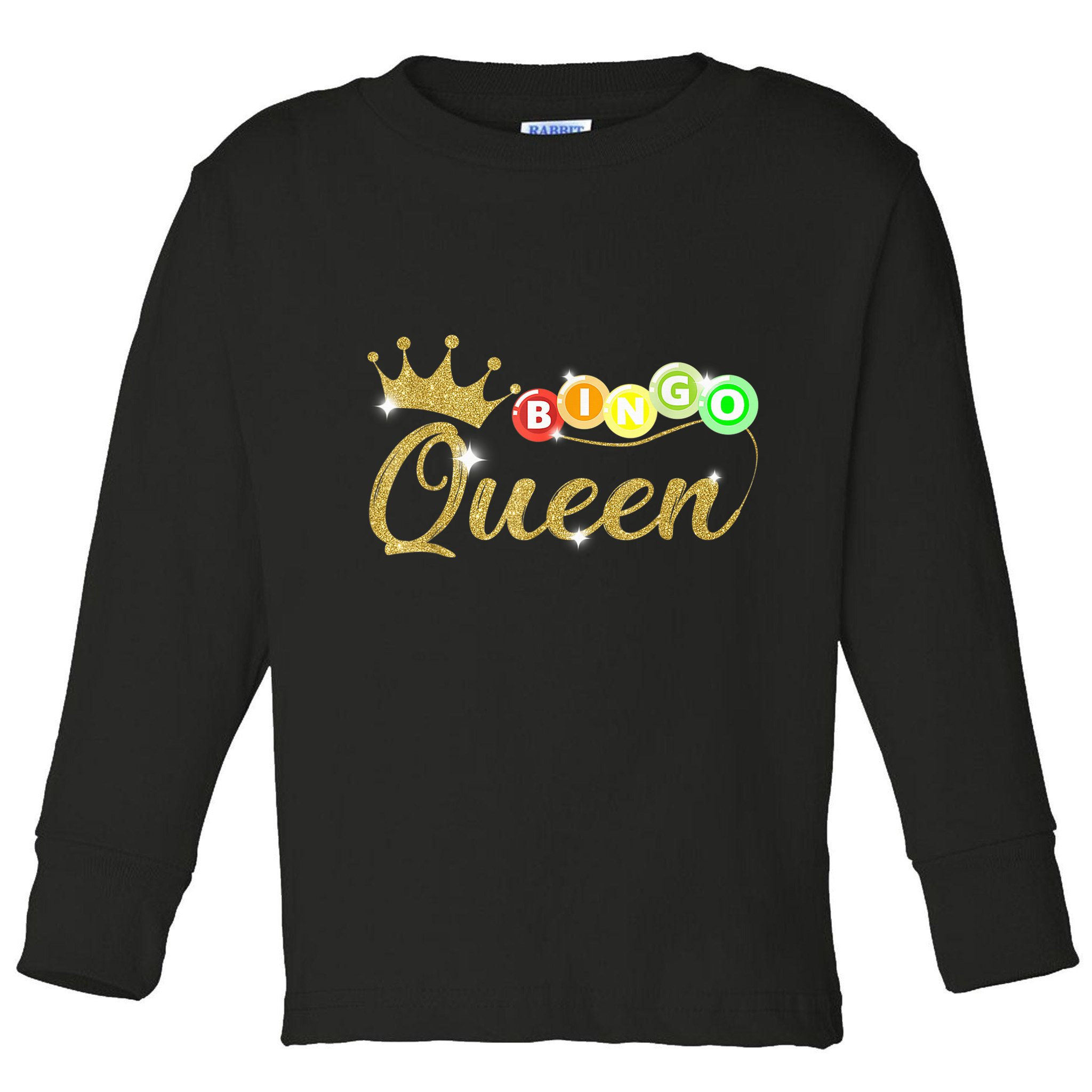 Bingo Queen Lucky Bingo Grandma Gambling Mothers Day Toddler Long Sleeve Shirt