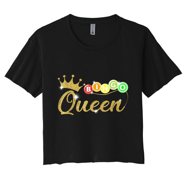 Bingo Queen Lucky Bingo Grandma Gambling Mothers Day Crop Top