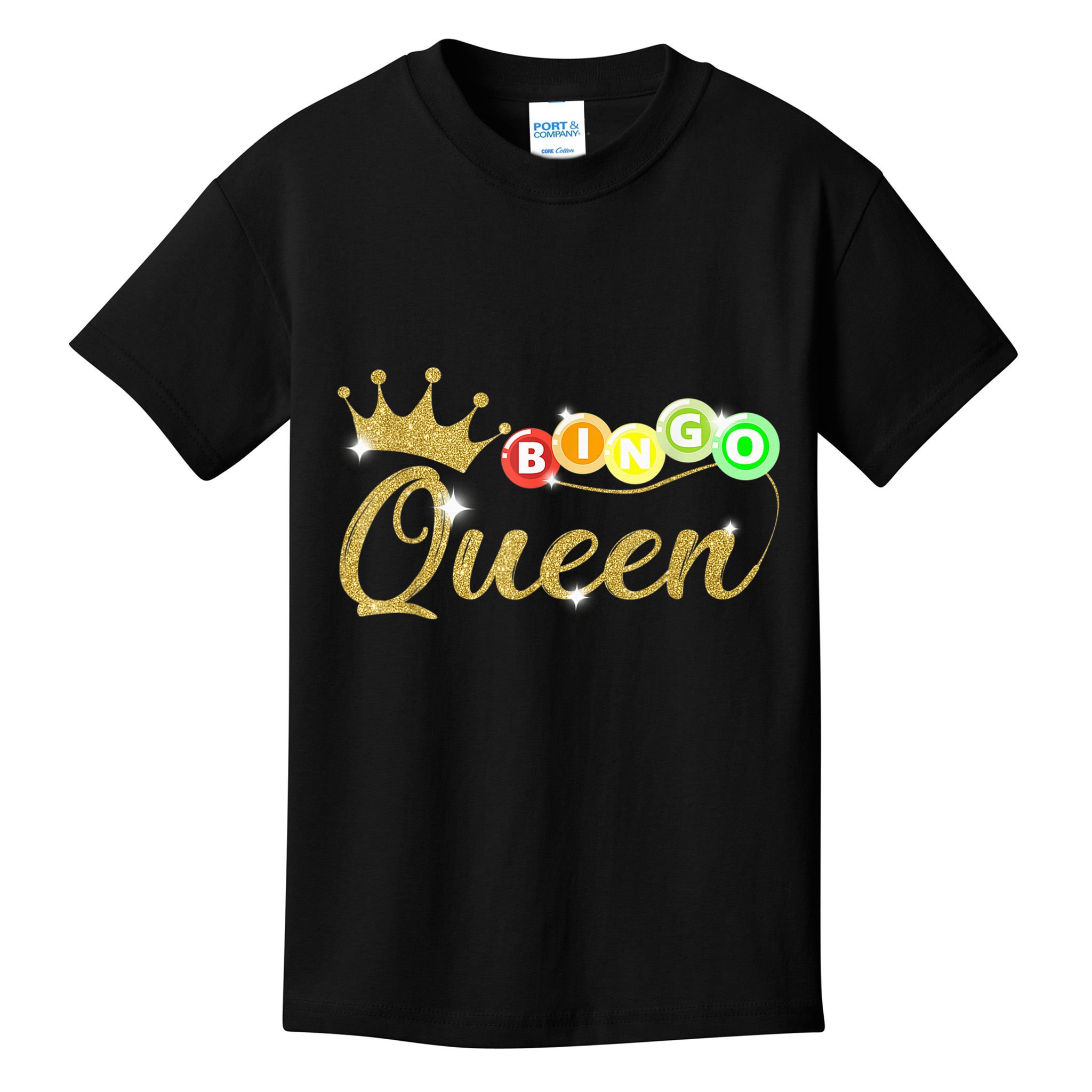 Bingo Queen Lucky Bingo Grandma Gambling Mothers Day Kids T-Shirt
