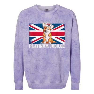 British Queen Monarchy Platinum Jubilee 70th Anniversary Colorblast Crewneck Sweatshirt