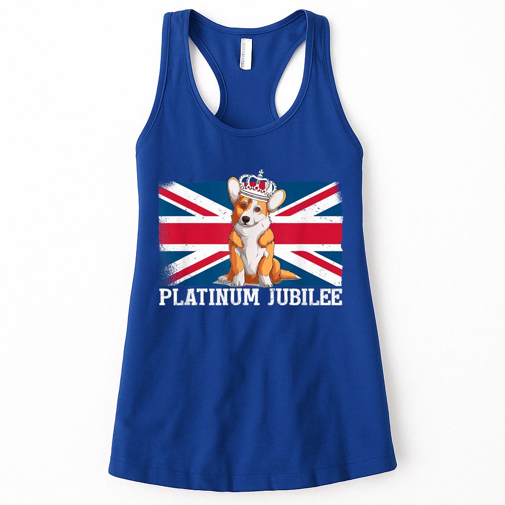 British Queen Monarchy Platinum Jubilee 70th Anniversary Womens Tank Top