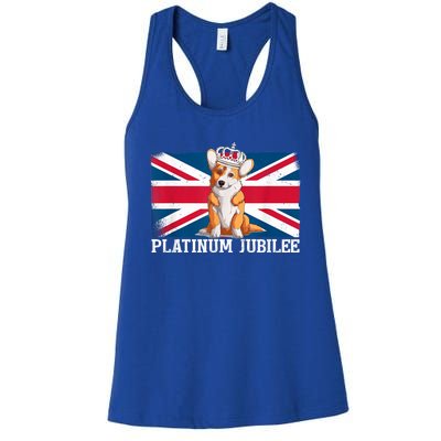 British Queen Monarchy Platinum Jubilee 70th Anniversary Women's Racerback Tank