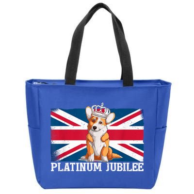 British Queen Monarchy Platinum Jubilee 70th Anniversary Zip Tote Bag