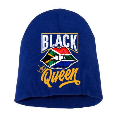 Black Queen Melanin African American Gift Short Acrylic Beanie