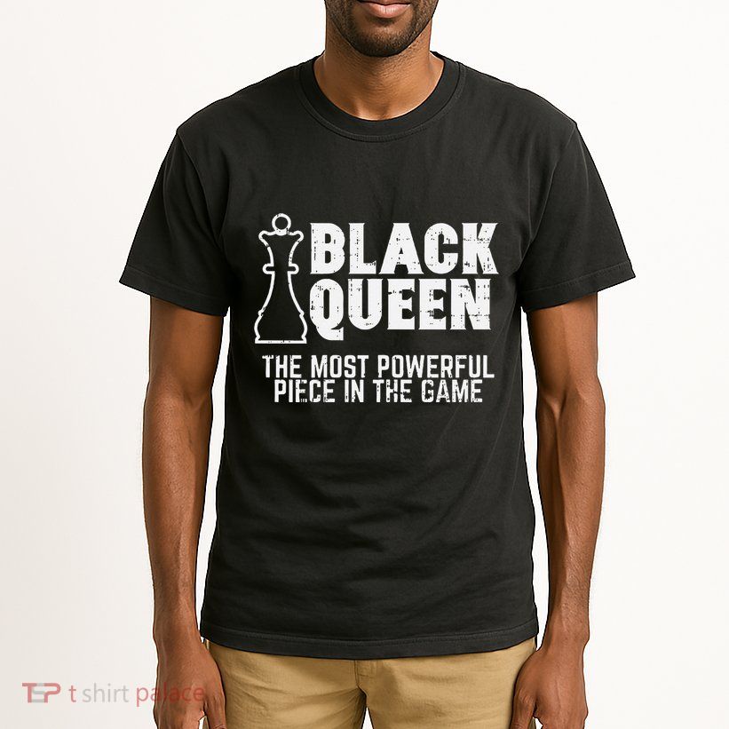 Black Queen Most Powerful Chess African American Women Gift Tall T-Shirt