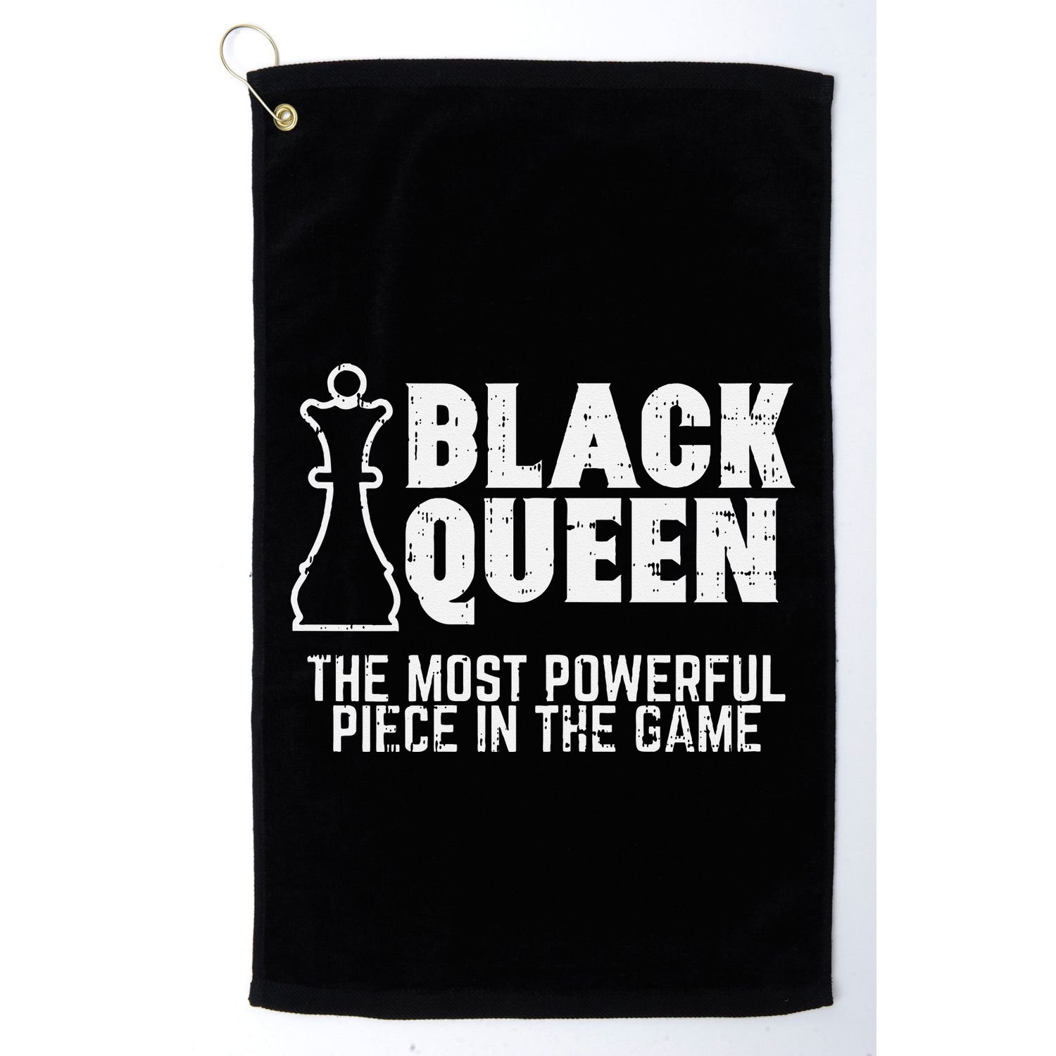 Black Queen Most Powerful Chess African American Women Gift Golf Towel