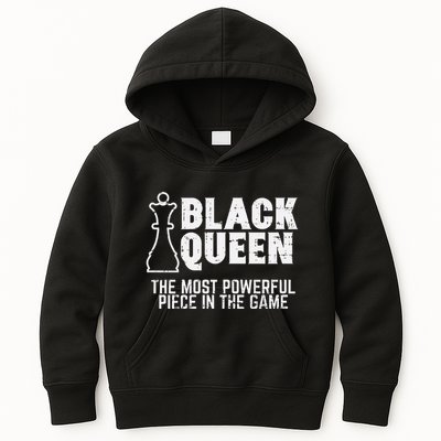Black Queen Most Powerful Chess African American Women Gift Kids Hoodie