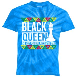 Black Queen Most Powerful Chess Piece African American Cute Gift Kids Tie-Dye T-Shirt