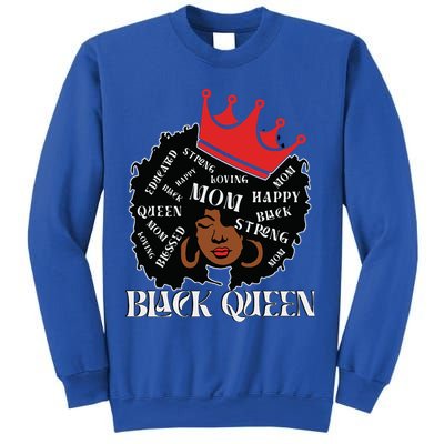 Black Queen Mom Happy Mothers Day Sweatshirt