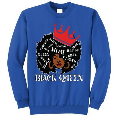 Black Queen Mom Happy Mothers Day Sweatshirt