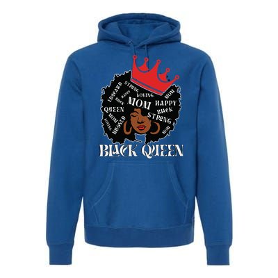 Black Queen Mom Happy Mothers Day Premium Hoodie