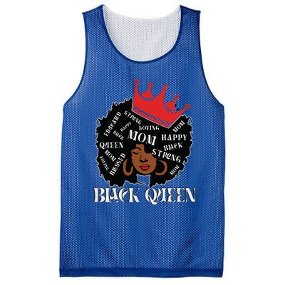 Black Queen Mom Happy Mothers Day Mesh Reversible Basketball Jersey Tank