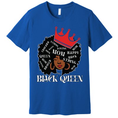 Black Queen Mom Happy Mothers Day Premium T-Shirt