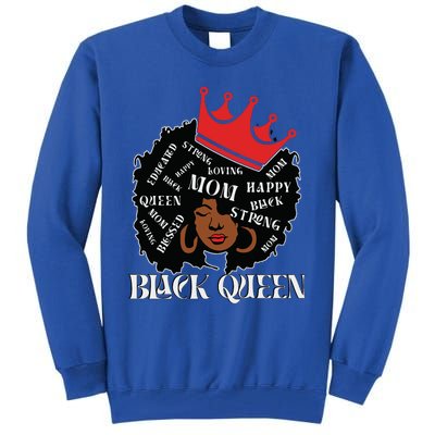 Black Queen Mom Happy Mothers Day Tall Sweatshirt