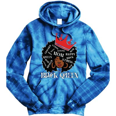 Black Queen Mom Happy Mothers Day Tie Dye Hoodie