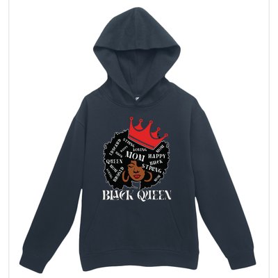 Black Queen Mom Happy Mothers Day Urban Pullover Hoodie