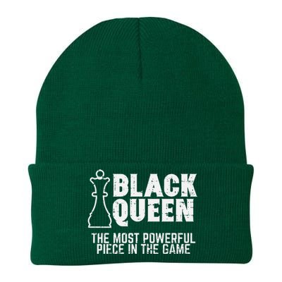 Black Queen Most Powerful Chess African American Knit Cap Winter Beanie