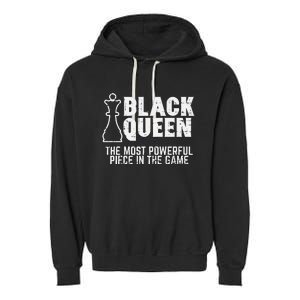 Black Queen Most Powerful Chess African American Garment-Dyed Fleece Hoodie