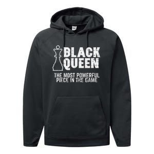 Black Queen Most Powerful Chess African American Performance Fleece Hoodie