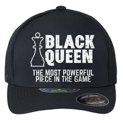 Black Queen Most Powerful Chess African American Flexfit Unipanel Trucker Cap