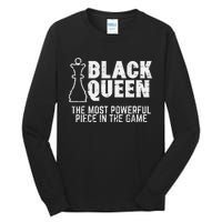 Black Queen Most Powerful Chess African American Tall Long Sleeve T-Shirt