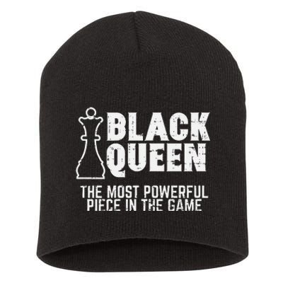 Black Queen Most Powerful Chess African American Short Acrylic Beanie