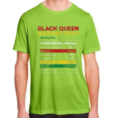 Black Queen Nutrition Facts Black History Month Black Pride Adult ChromaSoft Performance T-Shirt