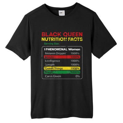 Black Queen Nutrition Facts Black History Month Black Pride Tall Fusion ChromaSoft Performance T-Shirt