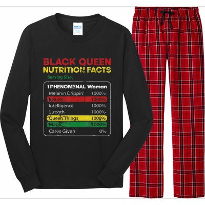 Black Queen Nutrition Facts Black History Month Black Pride Long Sleeve Pajama Set